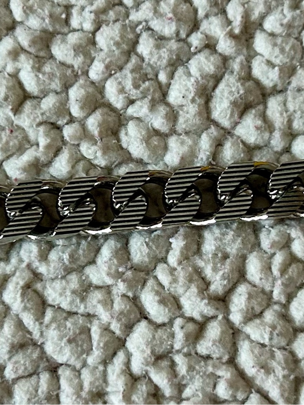 Fendi Palladium Shadow Chain Bracelet with Square Branded Clasp - Size Large - Picture 6 of 14